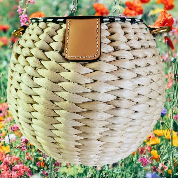 Designer Brand Frances Valentine Honeypot Wicker Basket Purse - Picture 2 of 9